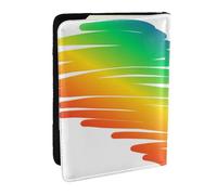 Wykjtwo Ensemble Gay Pride LGBT Concept Drapeaux Colorés, Porte-Passeport Portefeuille de Voyage en Cuir PU Étui pour Passeport Couvre-Passeport 6,5 po