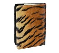 Wykjtwo Fausse Peau de Tigre de Sibérie, Porte-Passeport Portefeuille de Voyage en Cuir PU Étui pour Passeport Couvre-Passeport 6,5 po