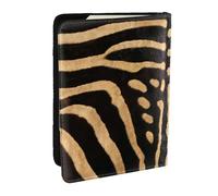 Wykjtwo Fausse Peau de zèbre, Porte-Passeport Portefeuille de Voyage en Cuir PU Étui pour Passeport Couvre-Passeport 6,5 po