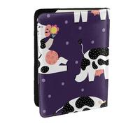 Wykjtwo Ferme drôle de Vaches drôles, Porte-Passeport Portefeuille de Voyage en Cuir PU Étui pour Passeport Couvre-Passeport 6,5 po