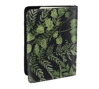 Wykjtwo Feuilles Botaniques, Porte-Passeport Portefeuille de Voyage en Cuir PU Étui pour Passeport Couvre-Passeport 6,5 po