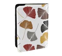 Wykjtwo Feuilles de ginkgo, Porte-Passeport Portefeuille de Voyage en Cuir PU Étui pour Passeport Couvre-Passeport 6,5 po