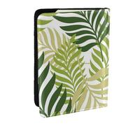 Wykjtwo Feuilles de Palmier Exotiques tropicaux, Porte-Passeport Portefeuille de Voyage en Cuir PU Étui pour Passeport Couvre-Passeport 6,5 po