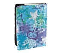 Wykjtwo Flash des Stars du Rock, Porte-Passeport Portefeuille de Voyage en Cuir PU Étui pour Passeport Couvre-Passeport 6,5 po