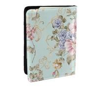 Wykjtwo Fleur Aquarelle Floral Printemps, Porte-Passeport Portefeuille de Voyage en Cuir PU Étui pour Passeport Couvre-Passeport 6,5 po