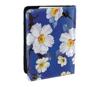 Wykjtwo Fleur Aquarelle, Porte-Passeport Portefeuille de Voyage en Cuir PU Étui pour Passeport Couvre-Passeport 6,5 po