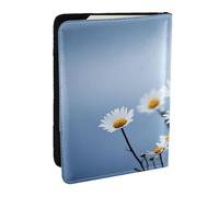 Wykjtwo Fleur Blanche Nature, Porte-Passeport Portefeuille de Voyage en Cuir PU Étui pour Passeport Couvre-Passeport 6,5 po