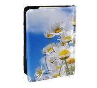 Wykjtwo Fleur de Marguerite parfumée, Porte-Passeport Portefeuille de Voyage en Cuir PU Étui pour Passeport Couvre-Passeport 6,5 po