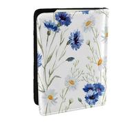 Wykjtwo Fleur dessinée à la Main, Porte-Passeport Portefeuille de Voyage en Cuir PU Étui pour Passeport Couvre-Passeport 6,5 po