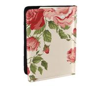 Wykjtwo Fleur rétro imprimée, Porte-Passeport Portefeuille de Voyage en Cuir PU Étui pour Passeport Couvre-Passeport 6,5 po