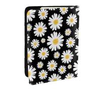 Wykjtwo Fleurs de Marguerite, Porte-Passeport Portefeuille de Voyage en Cuir PU Étui pour Passeport Couvre-Passeport 6,5 po