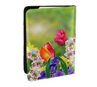 Wykjtwo Fleurs de Printemps, Porte-Passeport Portefeuille de Voyage en Cuir PU Étui pour Passeport Couvre-Passeport 6,5 po