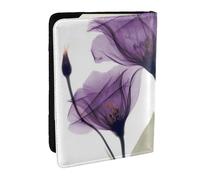 Wykjtwo Fleurs d'espoir Violet Lavande, Porte-Passeport Portefeuille de Voyage en Cuir PU Étui pour Passeport Couvre-Passeport 6,5 po