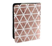 Wykjtwo Fonds de Motifs en Or Rose, Porte-Passeport Portefeuille de Voyage en Cuir PU Étui pour Passeport Couvre-Passeport 6,5 po