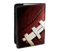 Wykjtwo Football américain, Porte-Passeport Portefeuille de Voyage en Cuir PU Étui pour Passeport Couvre-Passeport 6,5 po