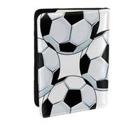 Wykjtwo Football, Ballons De Football, Sports, Porte-Passeport Portefeuille de Voyage en Cuir PU Étui pour Passeport Couvre-Passeport 6,5 po