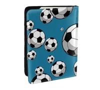 Wykjtwo Football, Porte-Passeport Portefeuille de Voyage en Cuir PU Étui pour Passeport Couvre-Passeport 6,5 po