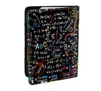 Wykjtwo Formule mathématique Physique, Porte-Passeport Portefeuille de Voyage en Cuir PU Étui pour Passeport Couvre-Passeport 6,5 po