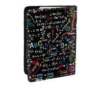 Wykjtwo Formule mathématique, Porte-Passeport Portefeuille de Voyage en Cuir PU Étui pour Passeport Couvre-Passeport 6,5 po