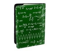 Wykjtwo Formules d'équations mathématiques, Porte-Passeport Portefeuille de Voyage en Cuir PU Étui pour Passeport Couvre-Passeport 6,5 po