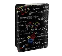 Wykjtwo Formules mathématiques d'équations mathématiques, Porte-Passeport Portefeuille de Voyage en Cuir PU Étui pour Passeport Couvre-Passeport 6,5 po