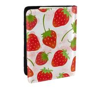 Wykjtwo Fraise, Porte-Passeport Portefeuille de Voyage en Cuir PU Étui pour Passeport Couvre-Passeport 6,5 po