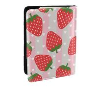 Wykjtwo Fraise, Porte-Passeport Portefeuille de Voyage en Cuir PU Étui pour Passeport Couvre-Passeport 6,5 po