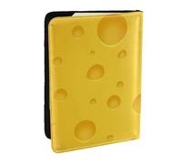 Wykjtwo Fromage Jaune, Porte-Passeport Portefeuille de Voyage en Cuir PU Étui pour Passeport Couvre-Passeport 6,5 po
