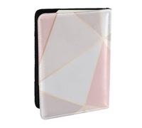 Wykjtwo Géométrique Or Rose, Porte-Passeport Portefeuille de Voyage en Cuir PU Étui pour Passeport Couvre-Passeport 6,5 po
