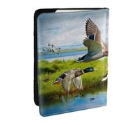 Wykjtwo Grand modèle de Canard, Porte-Passeport Portefeuille de Voyage en Cuir PU Étui pour Passeport Couvre-Passeport 6,5 po