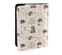 Wykjtwo Hérisson des prés, Porte-Passeport Portefeuille de Voyage en Cuir PU Étui pour Passeport Couvre-Passeport 6,5 po
