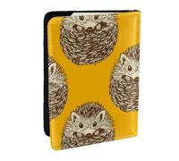 Wykjtwo Hérisson Mignon, Porte-Passeport Portefeuille de Voyage en Cuir PU Étui pour Passeport Couvre-Passeport 6,5 po