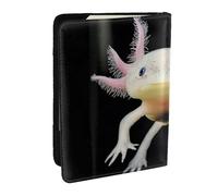 Wykjtwo Impression Axolotl, Porte-Passeport Portefeuille de Voyage en Cuir PU Étui pour Passeport Couvre-Passeport 6,5 po