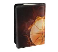 Wykjtwo Impression de Basket-Ball, Porte-Passeport Portefeuille de Voyage en Cuir PU Étui pour Passeport Couvre-Passeport 6,5 po