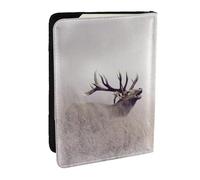Wykjtwo Impression de cerf Sauvage, Porte-Passeport Portefeuille de Voyage en Cuir PU Étui pour Passeport Couvre-Passeport 6,5 po