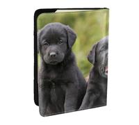 Wykjtwo Impression de Chien Labrador Retriever, Porte-Passeport Portefeuille de Voyage en Cuir PU Étui pour Passeport Couvre-Passeport 6,5 po