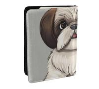 Wykjtwo Impression de Chien Shih Tzu, Porte-Passeport Portefeuille de Voyage en Cuir PU Étui pour Passeport Couvre-Passeport 6,5 po