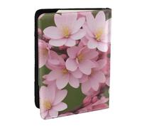 Wykjtwo Impression de Fleurs Roses, Porte-Passeport Portefeuille de Voyage en Cuir PU Étui pour Passeport Couvre-Passeport 6,5 po