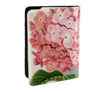 Wykjtwo Impression de Fleurs Roses, Porte-Passeport Portefeuille de Voyage en Cuir PU Étui pour Passeport Couvre-Passeport 6,5 po