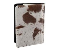 Wykjtwo Impression de Peau de Vache, Porte-Passeport Portefeuille de Voyage en Cuir PU Étui pour Passeport Couvre-Passeport 6,5 po