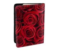 Wykjtwo Impression de Roses, Porte-Passeport Portefeuille de Voyage en Cuir PU Étui pour Passeport Couvre-Passeport 6,5 po