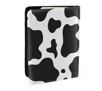 Wykjtwo Impression de Taches de Vache, Porte-Passeport Portefeuille de Voyage en Cuir PU Étui pour Passeport Couvre-Passeport 6,5 po