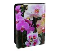 Wykjtwo Impression d'orchidées, Porte-Passeport Portefeuille de Voyage en Cuir PU Étui pour Passeport Couvre-Passeport 6,5 po