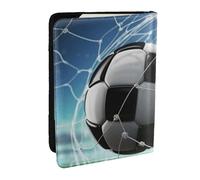 Wykjtwo Impression du réseau de Football, Porte-Passeport Portefeuille de Voyage en Cuir PU Étui pour Passeport Couvre-Passeport 6,5 po