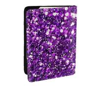Wykjtwo Impression Scintillante Scintillante, Porte-Passeport Portefeuille de Voyage en Cuir PU Étui pour Passeport Couvre-Passeport 6,5 po