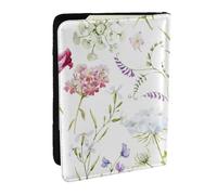 Wykjtwo Imprimé à Motif Floral coloré, Porte-Passeport Portefeuille de Voyage en Cuir PU Étui pour Passeport Couvre-Passeport 6,5 po