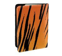 Wykjtwo Imprimé à Rayures Tigre, Porte-Passeport Portefeuille de Voyage en Cuir PU Étui pour Passeport Couvre-Passeport 6,5 po