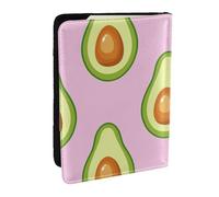 Wykjtwo Imprimé Avocat Rose, Porte-Passeport Portefeuille de Voyage en Cuir PU Étui pour Passeport Couvre-Passeport 6,5 po