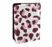 Wykjtwo Imprimé Léopard Animaux Roses sans Couture Africains, Porte-Passeport Portefeuille de Voyage en Cuir PU Étui pour Passeport Couvre-Passeport 6,5 po