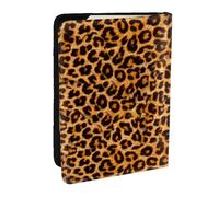 Wykjtwo Imprimé léopard, Porte-Passeport Portefeuille de Voyage en Cuir PU Étui pour Passeport Couvre-Passeport 6,5 po